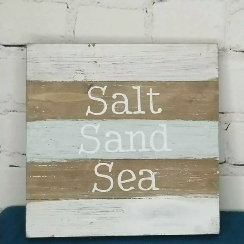 Studio Decor Catalina 'Salt Sand Sea' Wooden Wall Decor